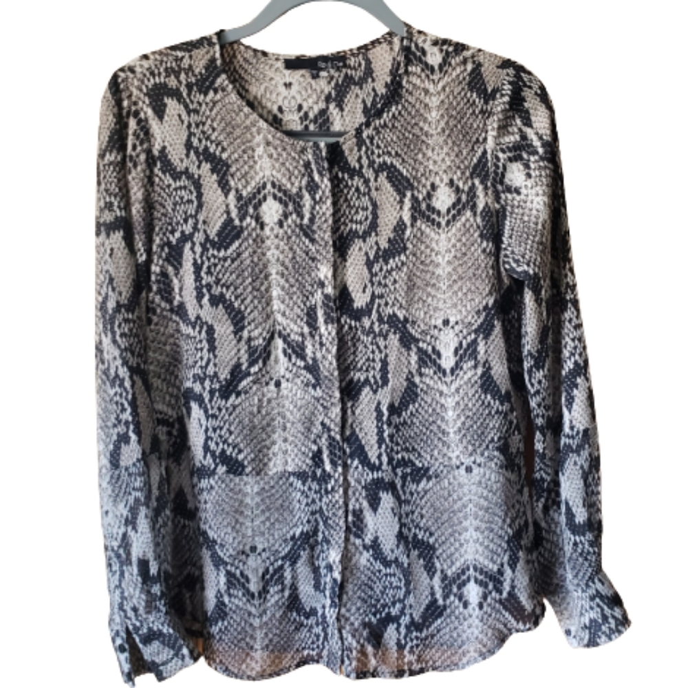 Ro & De Python Print Blouse